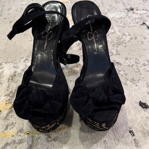 Jessica Simpson Black Platform Heels